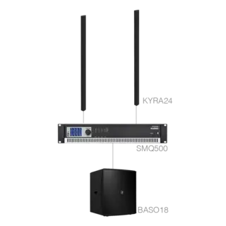 Audac CONGRESS 8.3 lydpakke Installasjonspakke 150-250m2 SORT