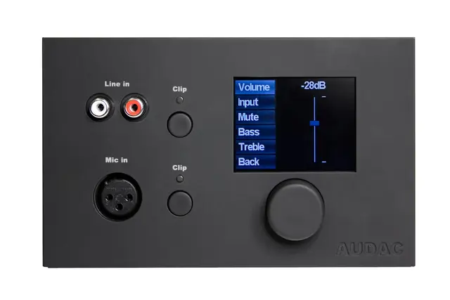Audac MWX65, kontrollpanel for MTX,Sort Veggpanelkontroller for MTX-serien 