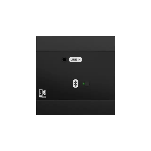 AudacNWP300/B Dante input Dante™/AES67, BT + 3.5 mm jack, sort 