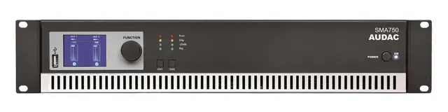 Audac SMA750 DSP forsterker 2x750W DSP-forsterker, 2x750W RMS, RS232 