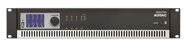 Audac SMQ750 DSP forsterker 4x750W DSP-forsterker 4x750W RMS RS232 
