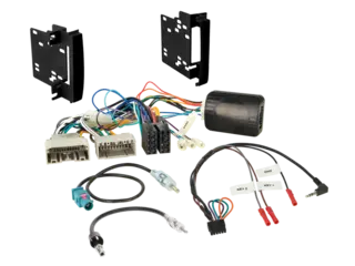 2DIN KIT til Jeep/Chrysler/Dodge Radioramme + rattkontroll adapter