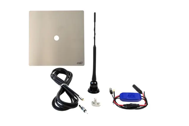 ACX DAB/FM antenne kit for takmontering Caravan Traktor tak av fiber og plast 