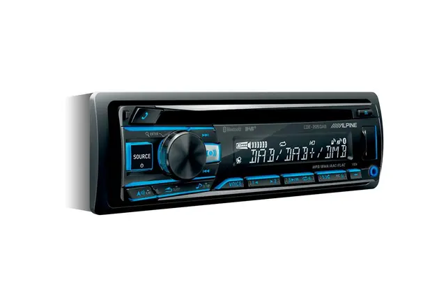 Alpine UTE-204DAB BT uten antenne 4x50W 3xRCA USB AUX Bluetooth 
