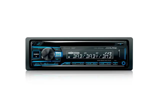 Alpine UTE-204DAB BT uten antenne 4x50W 3xRCA USB AUX Bluetooth 