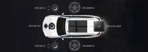 Alpine DP2-45C-B - høyttalere 4,5" komponentsett til BMW