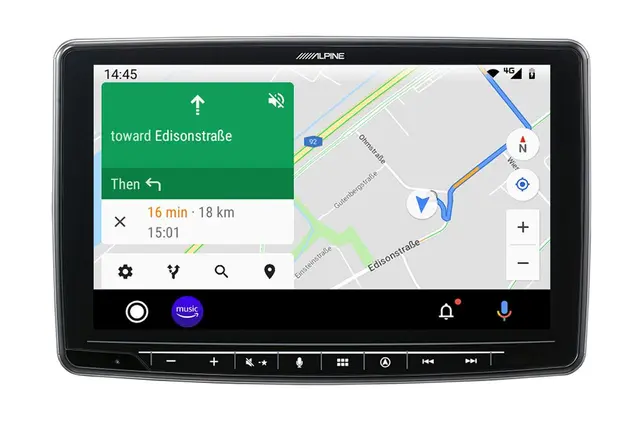 Alpine INE-F904D navigasjon hovedenhet 9-tommer skjerm CarPlay Android Auto 