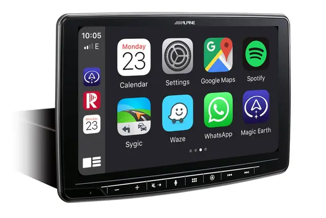 Alpine INE-F904D navigasjon hovedenhet 9-tommer skjerm CarPlay Android Auto 