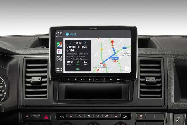 Alpine INE-F904D navigasjon hovedenhet 9-tommer skjerm CarPlay Android Auto 