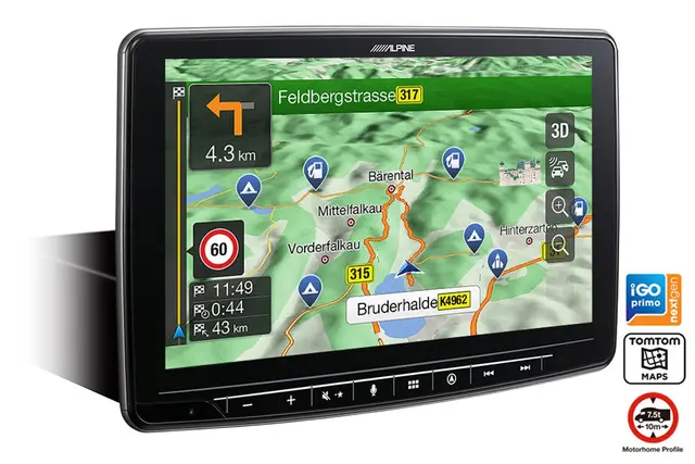 Alpine INE-F904DC TRUCK navigasjon enhet CAMPER 9-tommer  CarPlay Android Auto 