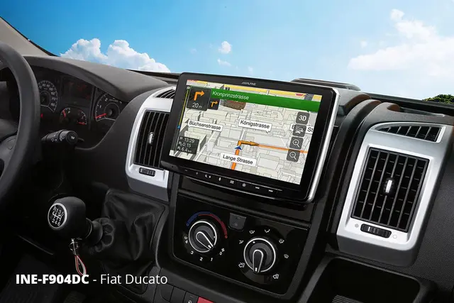 Alpine INE-F904DC TRUCK navigasjon enhet CAMPER 9-tommer  CarPlay Android Auto 