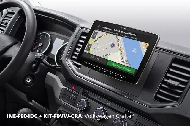 Alpine INE-F904DC TRUCK navigasjon enhet CAMPER 9-tommer  CarPlay Android Auto 