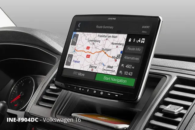 Alpine INE-F904DC TRUCK navigasjon enhet CAMPER 9-tommer  CarPlay Android Auto 