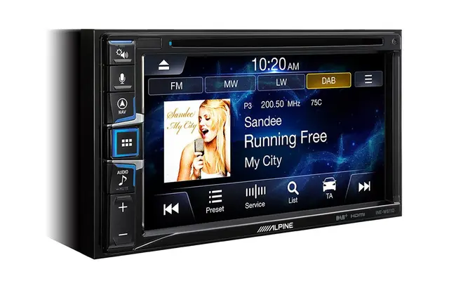 Alpine INE-W611D hovedenhet AVN 4x50W 6,5" skjerm DAB USB AUX 