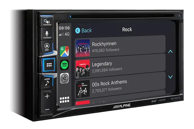 Alpine INE-W611DC Camper hovedenhet AVN 4x50W 6,5" skjerm DAB USB AUX 