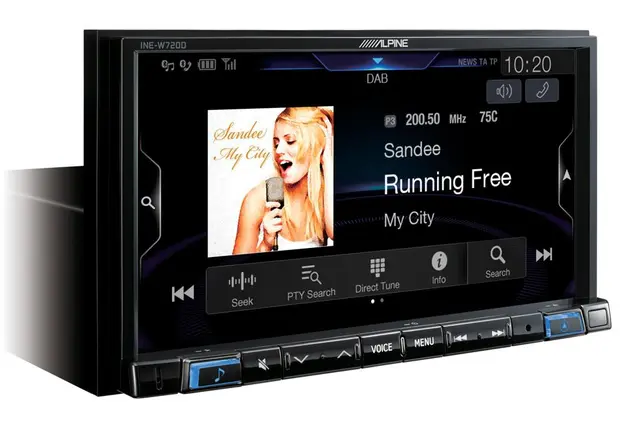 Alpine INE-W720D - Navigasjonsenhet 4x50W, 7" skjerm, Android Auto, USB, BT 