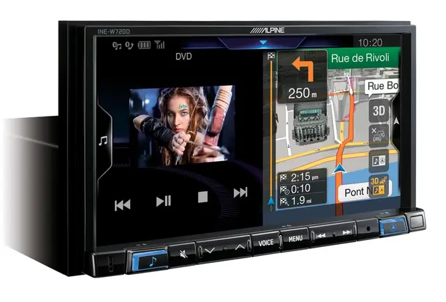 Alpine INE-W720D - Navigasjonsenhet 4x50W, 7" skjerm, Android Auto, USB, BT 