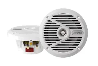 Alpine SPS-M601W - Marine høyttalere 6,5" hvit grill