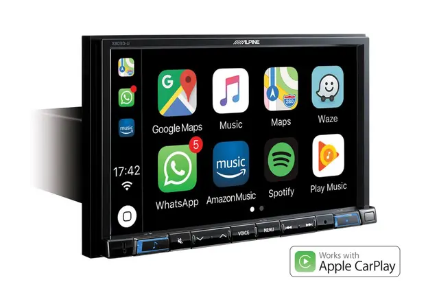 Alpine X803D-U 8" skjerm, Navi DAB+ BT CarPlay, Android Auto, HDMI USB Flac 