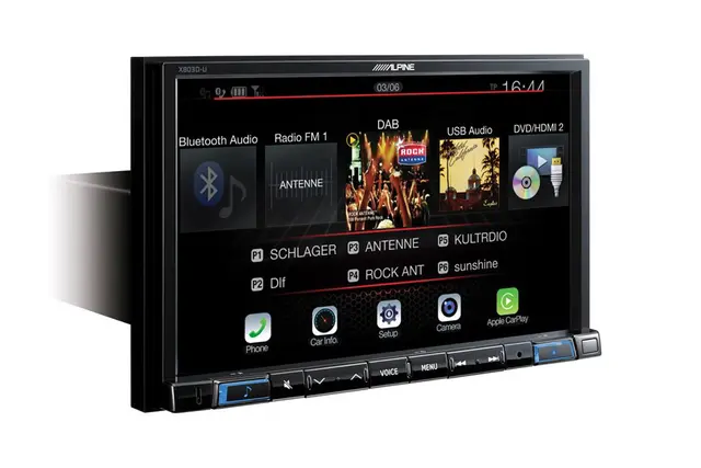 Alpine X803D-U 8" skjerm, Navi DAB+ BT CarPlay, Android Auto, HDMI USB Flac 