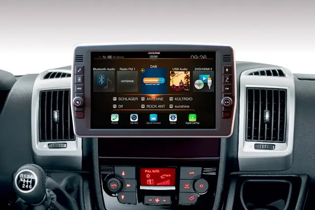 Alpine X903D-DU2 Fiat Ducato radio 9" skjerm m/svivel DAB NAVI USB mm 