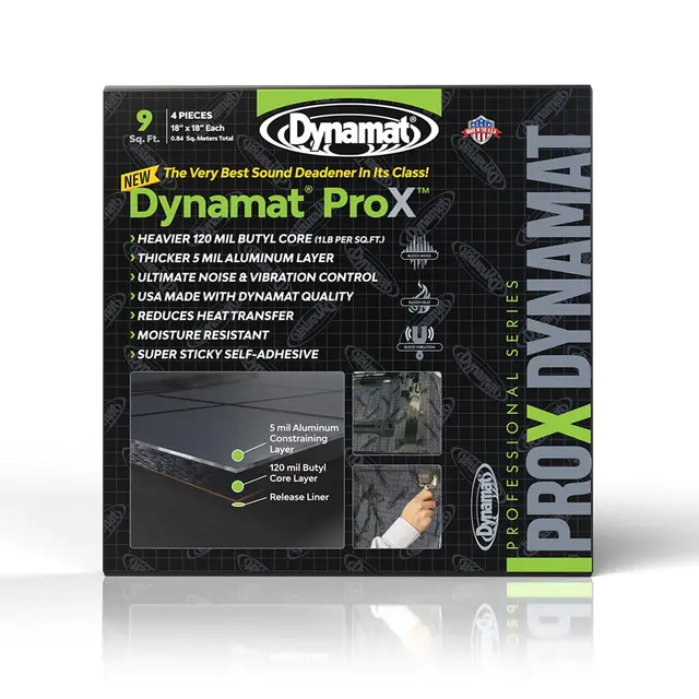 Dynamat ProX - dempematte 0,84m2 Tykkere, mer robust, mer demping 4 ark 