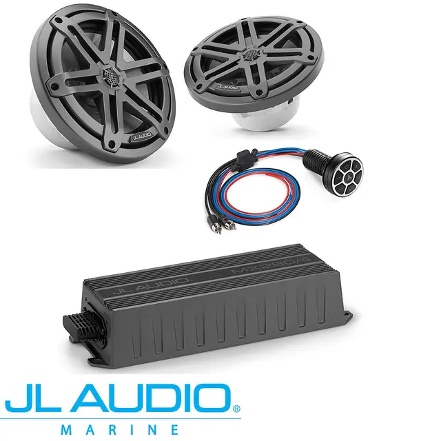 JL Audio Marinepakke 1 Høyttalere, Amp, Blåtannmottaker 