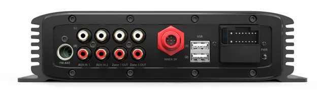 Jl Audio MM80-HR hovedenhet med soner Hideaway Marine Source Unit 30 Watt x 4 