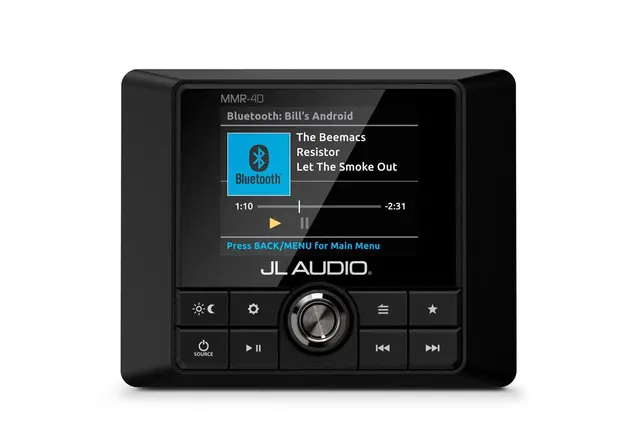 JL Audio MMR-40 - fjernkontroll NMEA2000 koblet m MedaMaster 