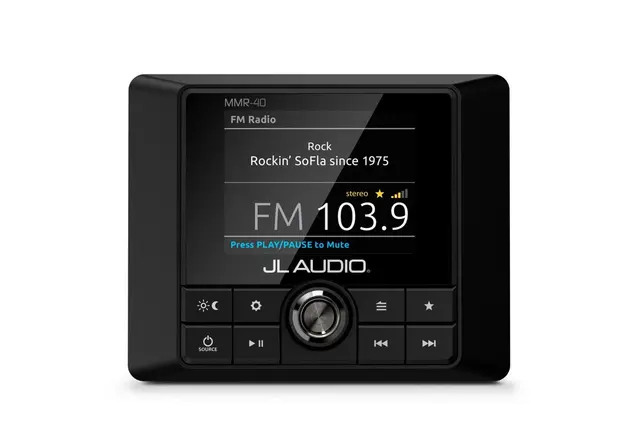 JL Audio MMR-40 - fjernkontroll NMEA2000 koblet m MedaMaster 