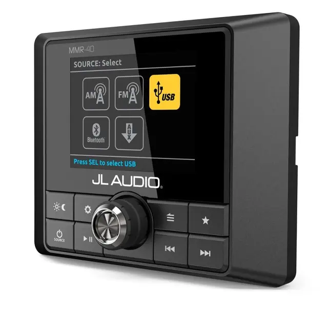 JL Audio MMR-40 - fjernkontroll NMEA2000 koblet m MedaMaster 