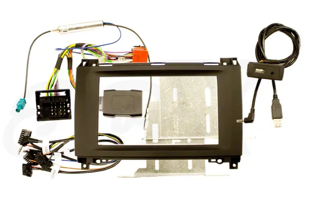 Komplett monteringskit Vito W447 2-DIN Vito W447 2015 --> m/Quadlock og USB 