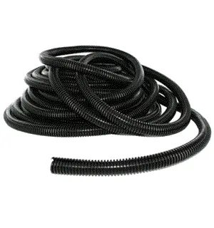 FLT10 - Fleksibel kabel strømpe STOR 1" tykkelse sort (metervare) 