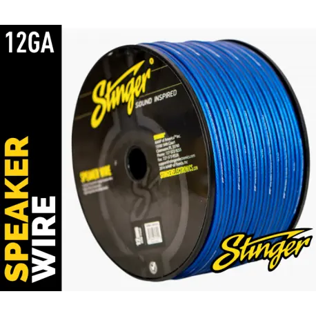 Stinger - SHW512B høyttalerkabel 4mm² Blå pris pr meter 