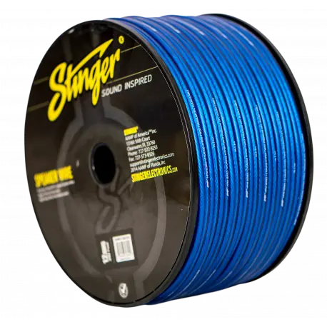 Stinger - SHW512B høyttalerkabel 4mm² Blå pris pr meter 