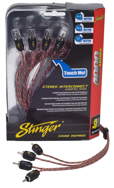 Stinger SI4412 Signalkabel 3,5m 4000 Serien, 4 kanaler RCA 
