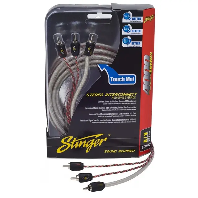 Stinger SI4912 Signalkabel 3,5m 4000 Serien, Audio/Video RCA 