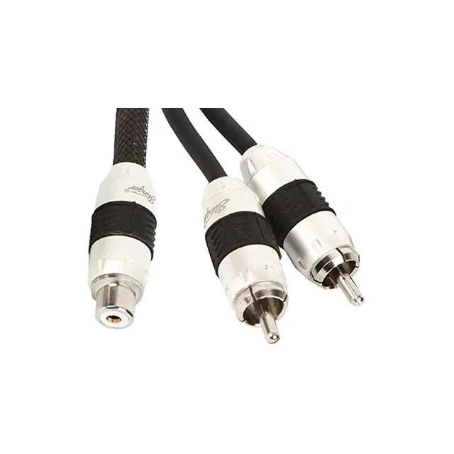 Stinger - SI82YM Signalsplitter/ Y-ledd 8000 Serien, 1 hunn / 2 hann RCA 