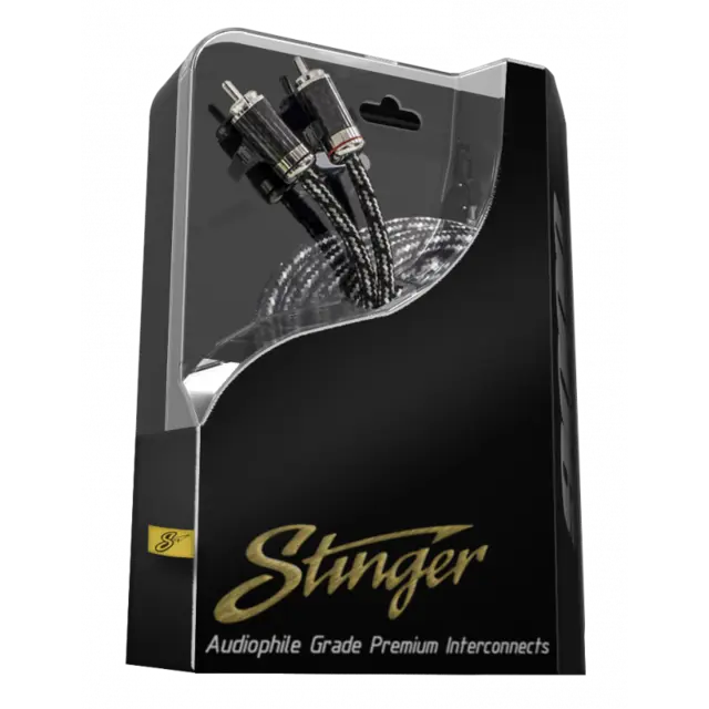 Stinger - SI9217 signalkabel 5m Ultra OFC, Rhodium platert RCA ender 