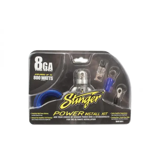 Stinger sikringkit 70A 10mm² SK181 8ga. sikring,holder,remote og kabelsko 