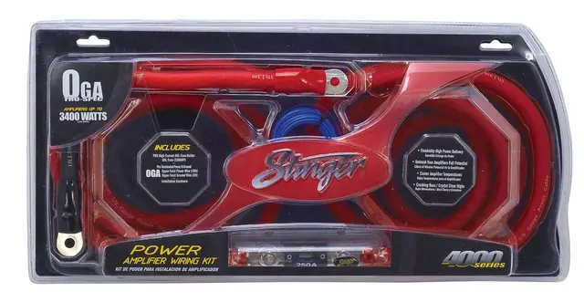 Stinger kabelpakke 50mm² 3400W SK4201 Komplett strømpakke 1/0ga.- rent kobber! 