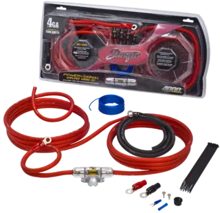 Stinger kabelpakke 25mm² 1500W SK4641 Komplett pakke Signal&amp;Strøm rent kobber!
