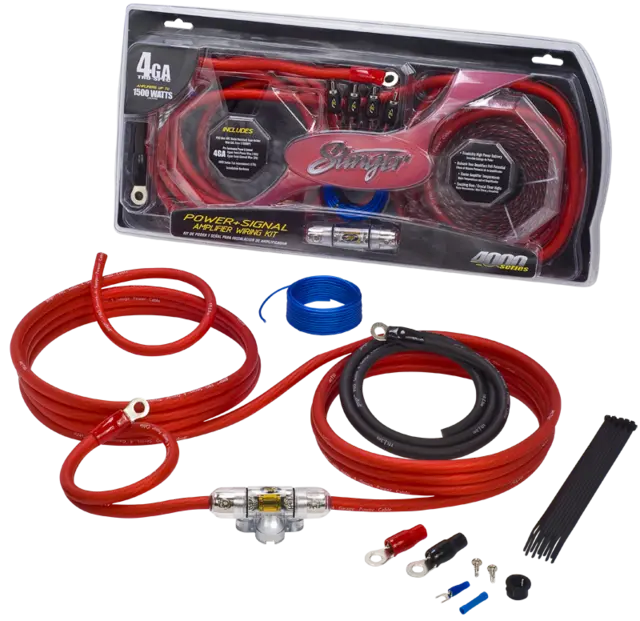 Stinger kabelpakke 25mm² 1500W SK4641 Komplett pakke Signal&Strøm rent kobber! 
