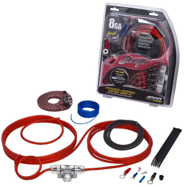 Stinger kabelpakke 10mm² 600W SK4681 Komplett pakke Signal&Strøm rent kobber! 