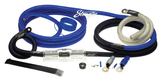 Stinger kabelpakke 50mm² 4000W SK6201 Komplett strømpakke 1/0ga.- rent kobber! 