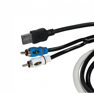 Stinger Marine AUX og USB SMRAUXUSB3 0,5m RCA/ USB -->AUX/USB innfelling