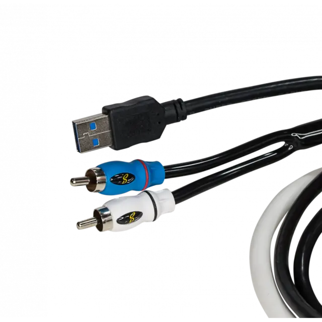 Stinger Marine AUX og USB SMRAUXUSB3 0,5m RCA/ USB -->AUX/USB innfelling 