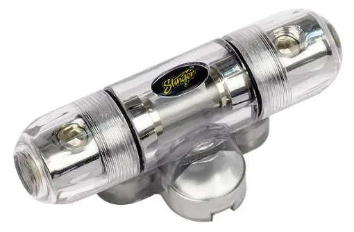 Stinger sikringsholder AGU SPD5101 4 eller 8 ga inn/ut, krom 