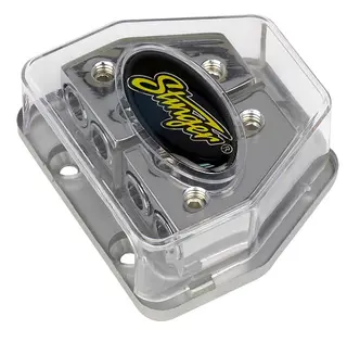 Stinger - SPD570 Splittblokk +&amp;- 2x25mm² inn 2x10mm² ut, krom