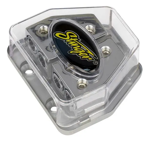 Stinger - SPD570 Splittblokk +&- 2x25mm² inn 2x10mm² ut, krom 